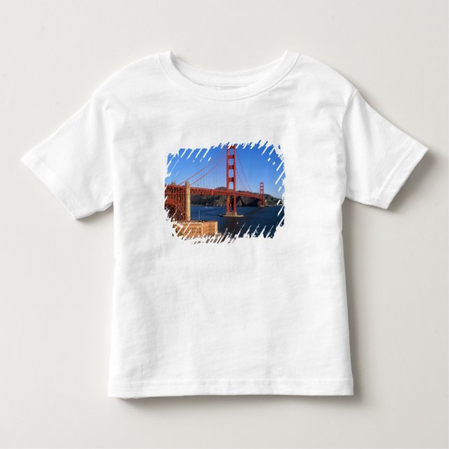 Camiseta De Bebé La luz de la mañana baña el puente Golden Gate (Anverso)