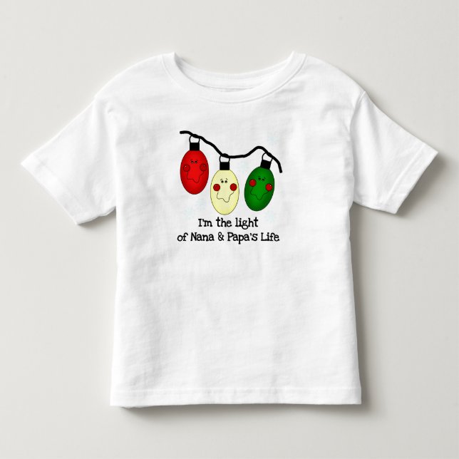 Camiseta De Bebé La luz de la vida de Nana y papá (Anverso)