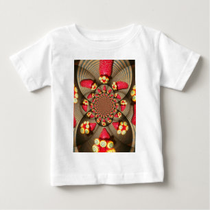 Camiseta De Bebé La luz roja colorida: Arte de fresa Kaleidoscope