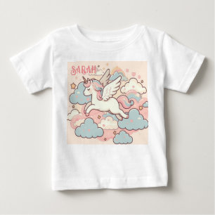 Camiseta De Bebé La magia de Unicornios (Personalizar con nombre)