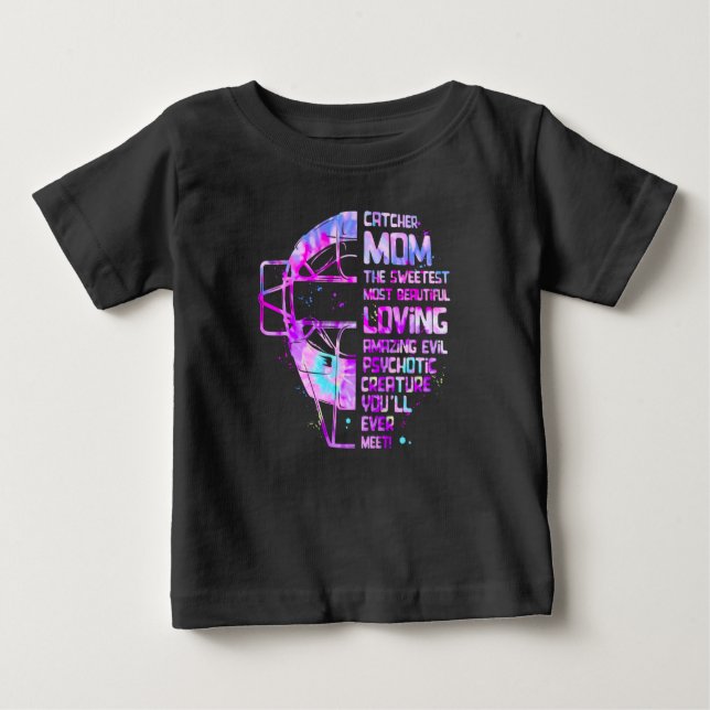 Camiseta De Bebé La mamá más hermosa de los Sofball Catcher (Anverso)