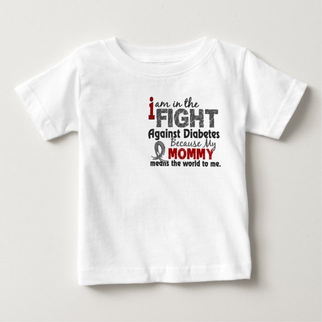 Camiseta De Bebé La mamá significa el mundo a mí diabetes (Anverso)