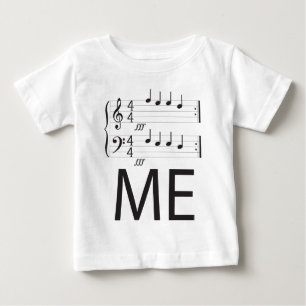 Camiseta De Bebé ¡La manga larga infantil de la música, me