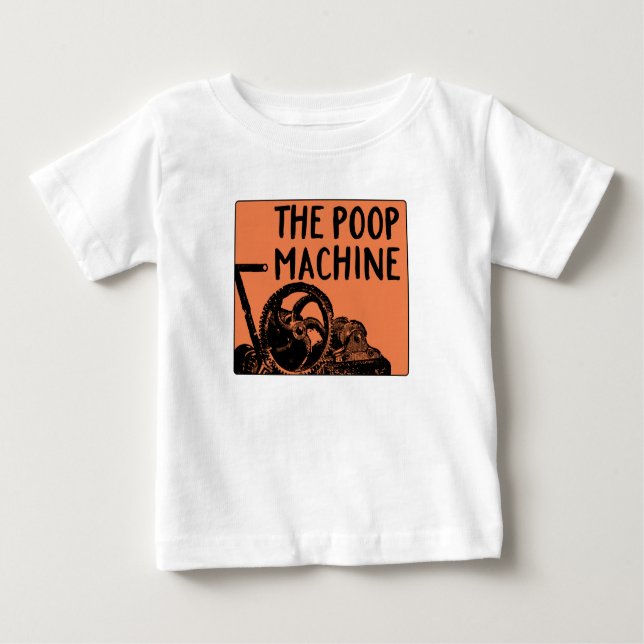 Camiseta De Bebé La Máquina Poop con los engranajes (Anverso)