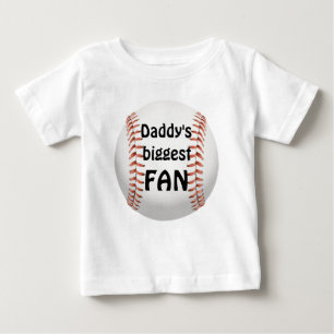 Camiseta De Bebé La mayor fan del papá béisbol familiar