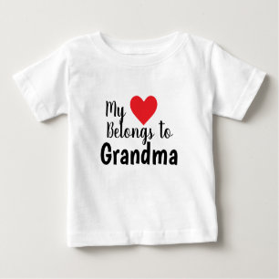 Camiseta De Bebé La mejor abuela educada que mi corazón te pertenec