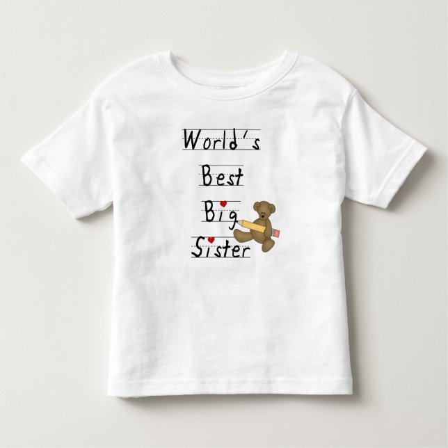 Camiseta De Bebé La mejor hermana mayor del mundo (Anverso)