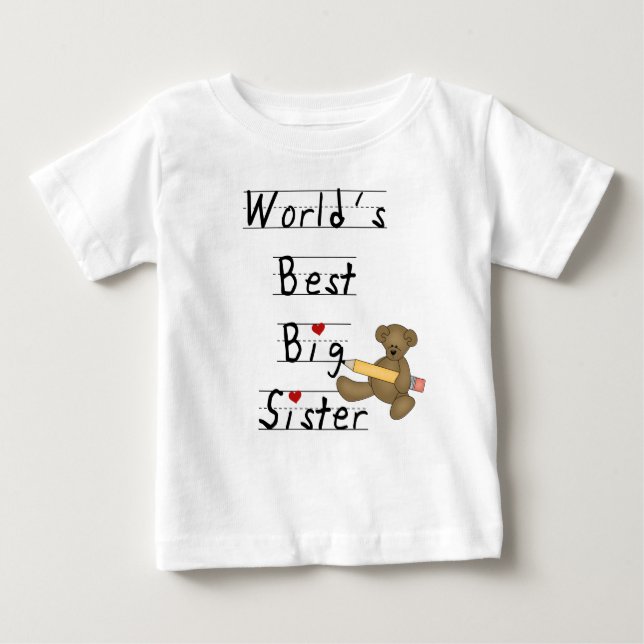 Camiseta De Bebé La mejor hermana mayor del mundo (Anverso)