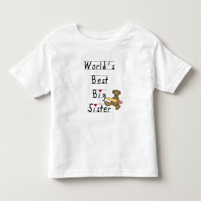 Camiseta De Bebé La mejor hermana mayor del mundo (Anverso)