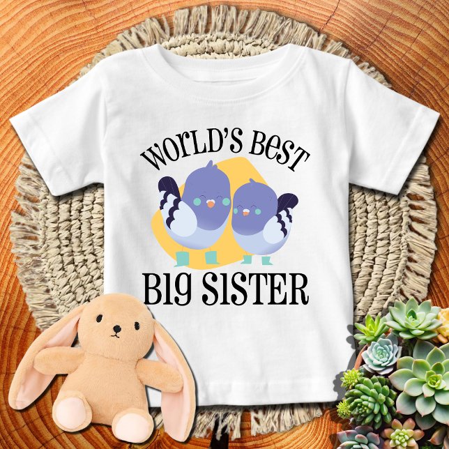 Camiseta De Bebé La mejor hermana mayor del mundo | Aves Cutas (Subido por el creador)