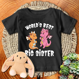 Camiseta De Bebé La mejor hermana mayor del mundo de Dragón