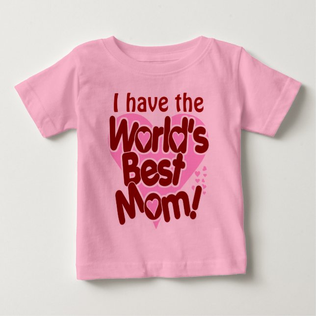 Camiseta De Bebé La mejor mamá de los mundos (Anverso)