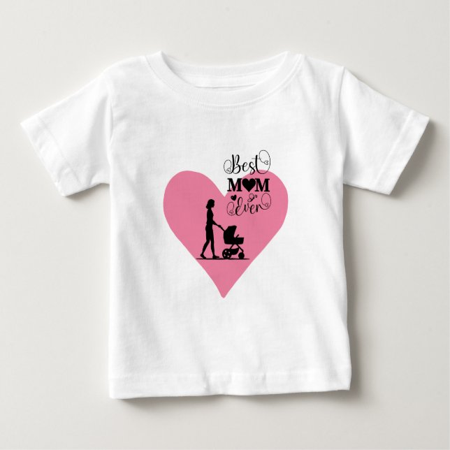 Camiseta De Bebé "La mejor mamá de todos los tiempos - Momentos sen (Anverso)