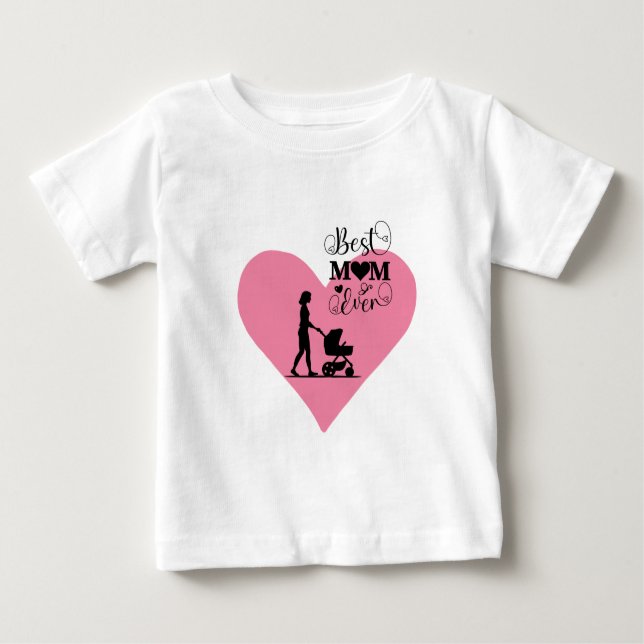 Camiseta De Bebé "La mejor mamá de todos los tiempos - Momentos sen (Anverso)