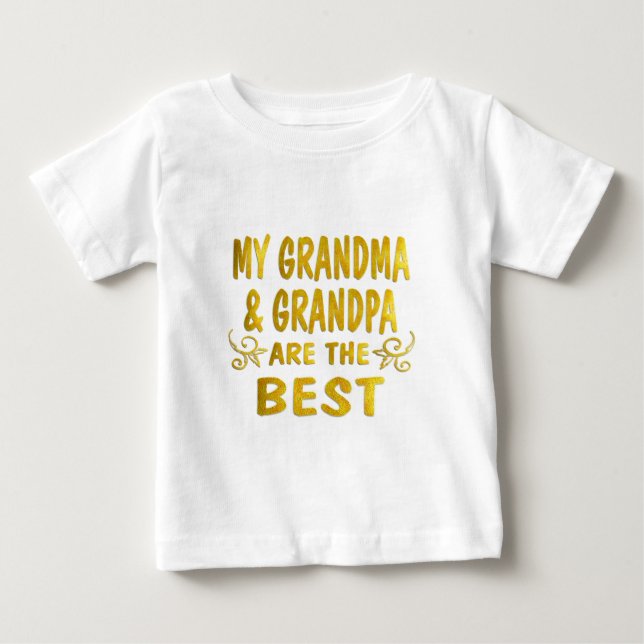 Camiseta De Bebé La mejores abuela y abuelo (Anverso)