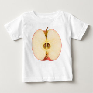 Camiseta De Bebé La mitad de manzana roja