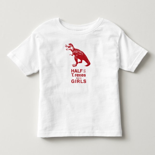 Camiseta De Bebé "La mitad de todos los rexes fueron chicas" Raglan (Anverso)