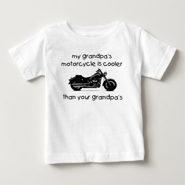 Camiseta De Bebé La motocicleta de mi abuelo es más fresca (Anverso)