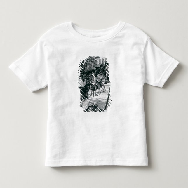 Camiseta De Bebé La multitud de Shays en posesión de un tribunal (Anverso)