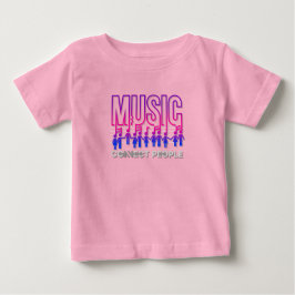 Camiseta De Bebé La música conecta a la gente |