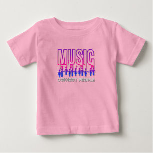 Camiseta De Bebé La música conecta a la gente  