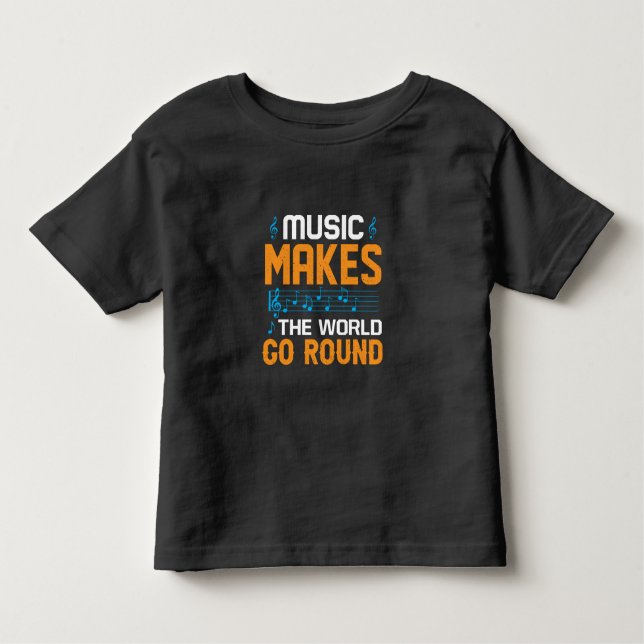 Camiseta De Bebé La música hace que el mundo gire (Anverso)