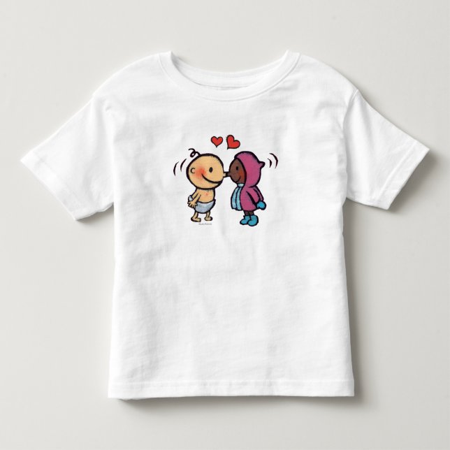 Camiseta De Bebé La nariz esquimal amistosa besa a niños (Anverso)