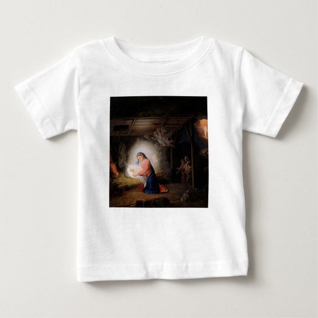 Camiseta De Bebé La Natividad de Cristo (por Vladimir Borovikovsky) (Anverso)