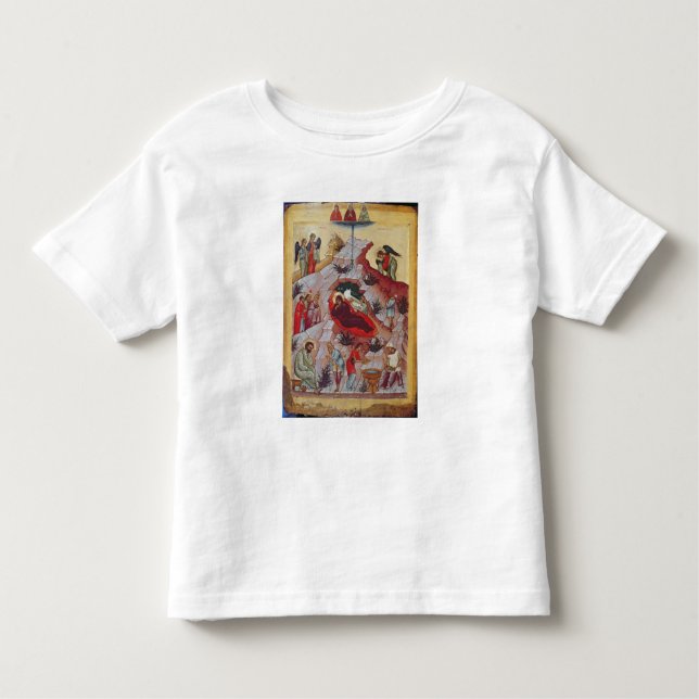 Camiseta De Bebé La natividad, icono ruso, siglo XVI (Anverso)