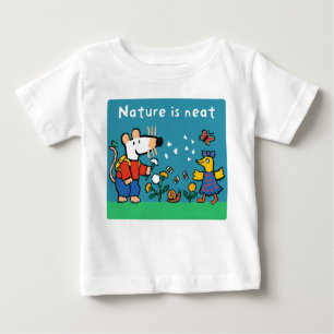 Camiseta De Bebé La naturaleza maisy es un texto blanco y necio