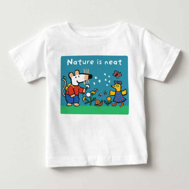 Camiseta De Bebé La naturaleza maisy es un texto blanco y necio (Anverso)