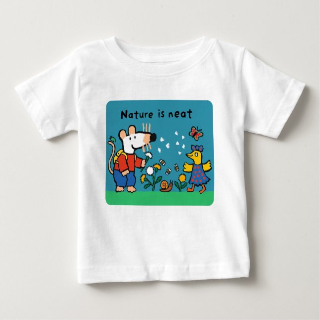 Camiseta De Bebé La naturaleza maisy está limpia (Anverso)