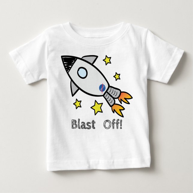 Camiseta De Bebé La nave linda de Rocket arruina apagado la mano (Anverso)