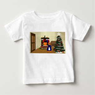 Camiseta De Bebé La Navidad de Oliver la Nutria
