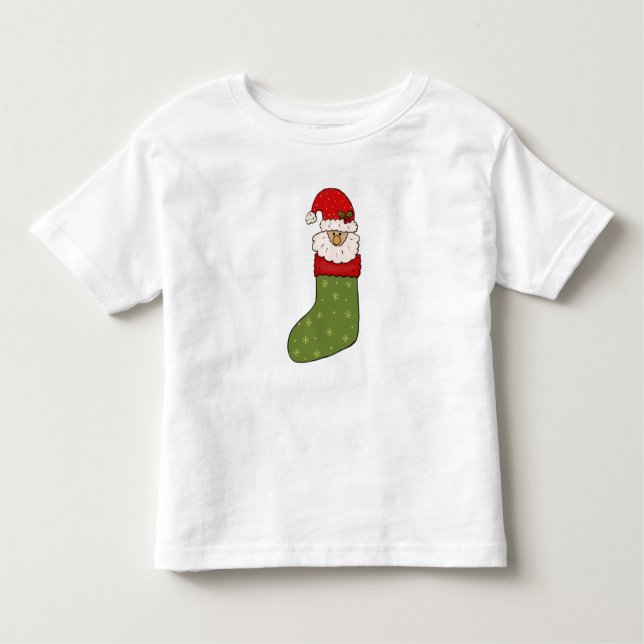 Camiseta De Bebé La navidad en el calcetín (Anverso)