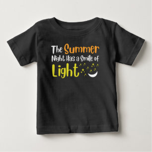Camiseta De Bebé La noche de verano tiene una sonrisa de luz