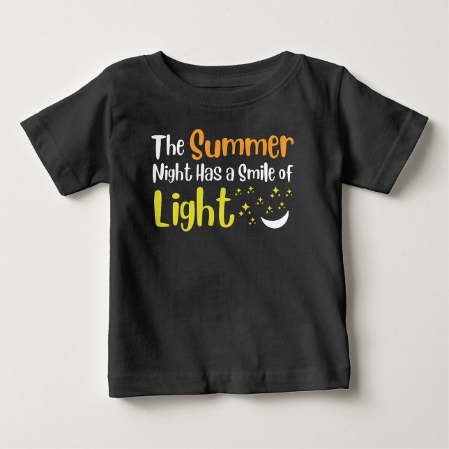 Camiseta De Bebé La noche de verano tiene una sonrisa de luz (Anverso)