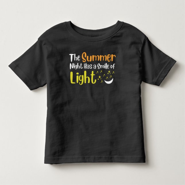 Camiseta De Bebé La noche de verano tiene una sonrisa de luz (Anverso)