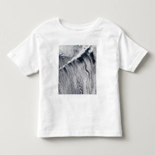Camiseta De Bebé La nube modela visible sobre la isla Aleutian