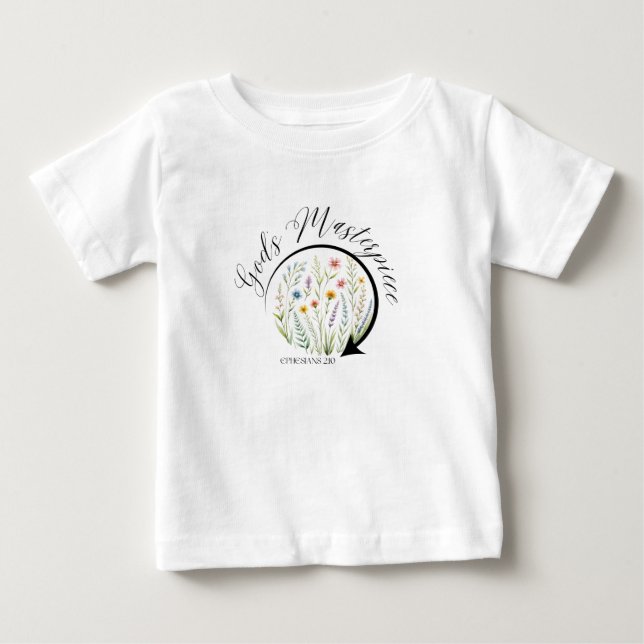 Camiseta De Bebé La Obra Maestra de Dios Efesios 2:10 Versículo Bíb (Anverso)