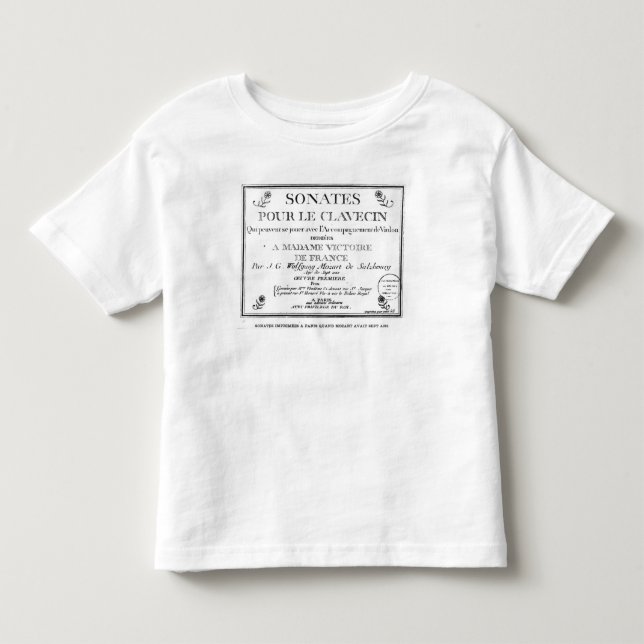 Camiseta De Bebé La página de título para 'Sonates vierte a le (Anverso)