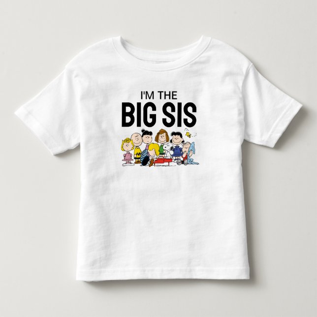 Camiseta De Bebé La pandilla de los cacahuetes | Soy la hermana may (Anverso)