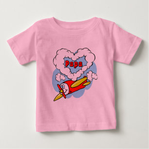 Camiseta De Bebé La papá del amor embroma el aeroplano