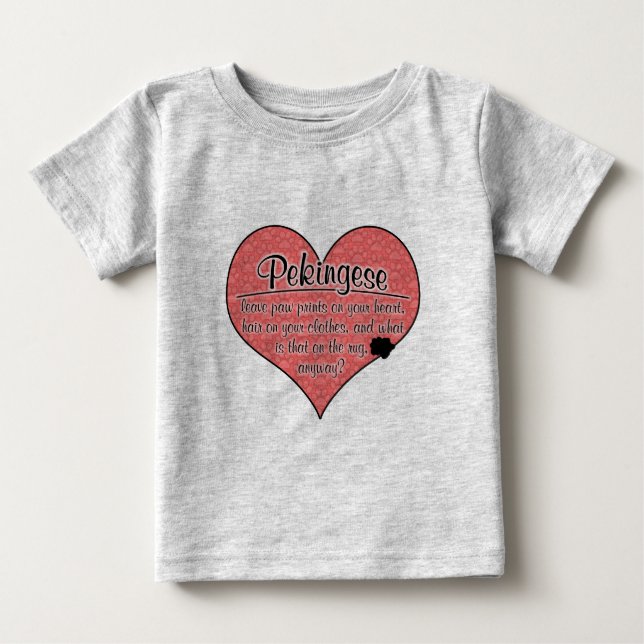 Camiseta De Bebé La pata de Pekingese imprime humor del perro (Anverso)