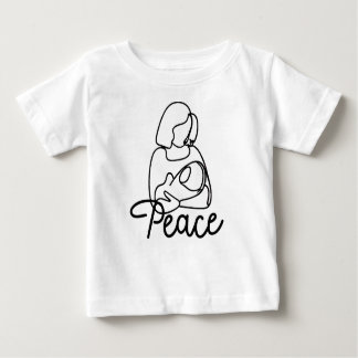 Camiseta De Bebé La paz en los brazos de la madre, traje de bebé