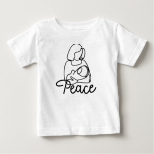 Camiseta De Bebé La paz en los brazos de mamá