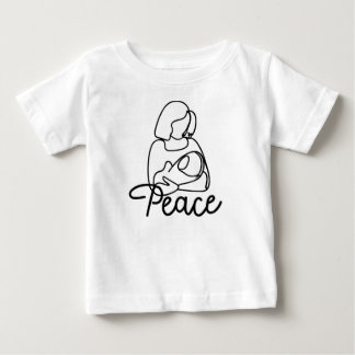 Camiseta De Bebé La paz en los brazos de mamá