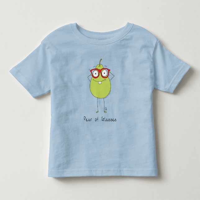 Camiseta De Bebé La "Pear of Glasses" es divertida y el niño pequeñ (Anverso)