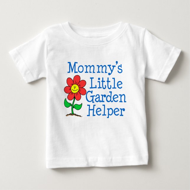 Camiseta De Bebé La pequeña ayudante de jardín de mamá (Anverso)