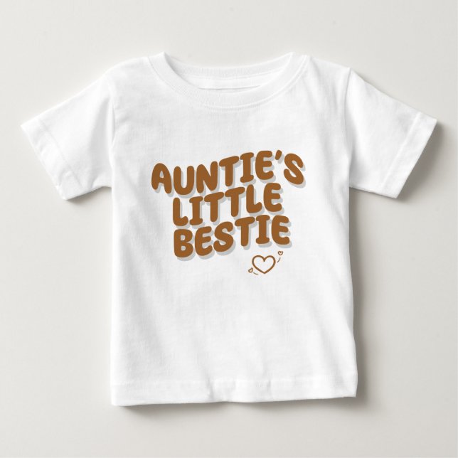 Camiseta De Bebé La pequeña bestie de la tía (Anverso)